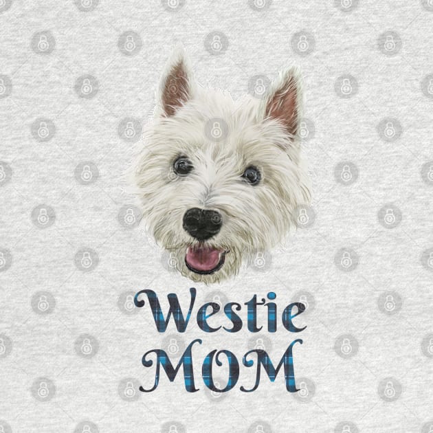 Womens Westie Mom Smiling West Highland Terrier by brodyquixote